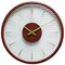 Hermle Round Quartz Movement Metal Wall Clock - 12" - Coffee Brown